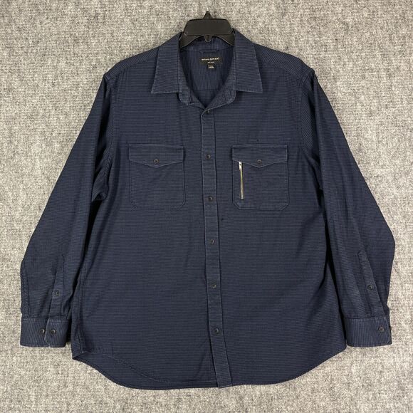 Banana Republic Shirt Mens XXL‎ Button-Down Soft Wash Sterling Work Cotton Blue - Picture 1 of 11